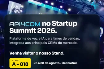 A API4COM no Startup Summit 2026, estande A-018